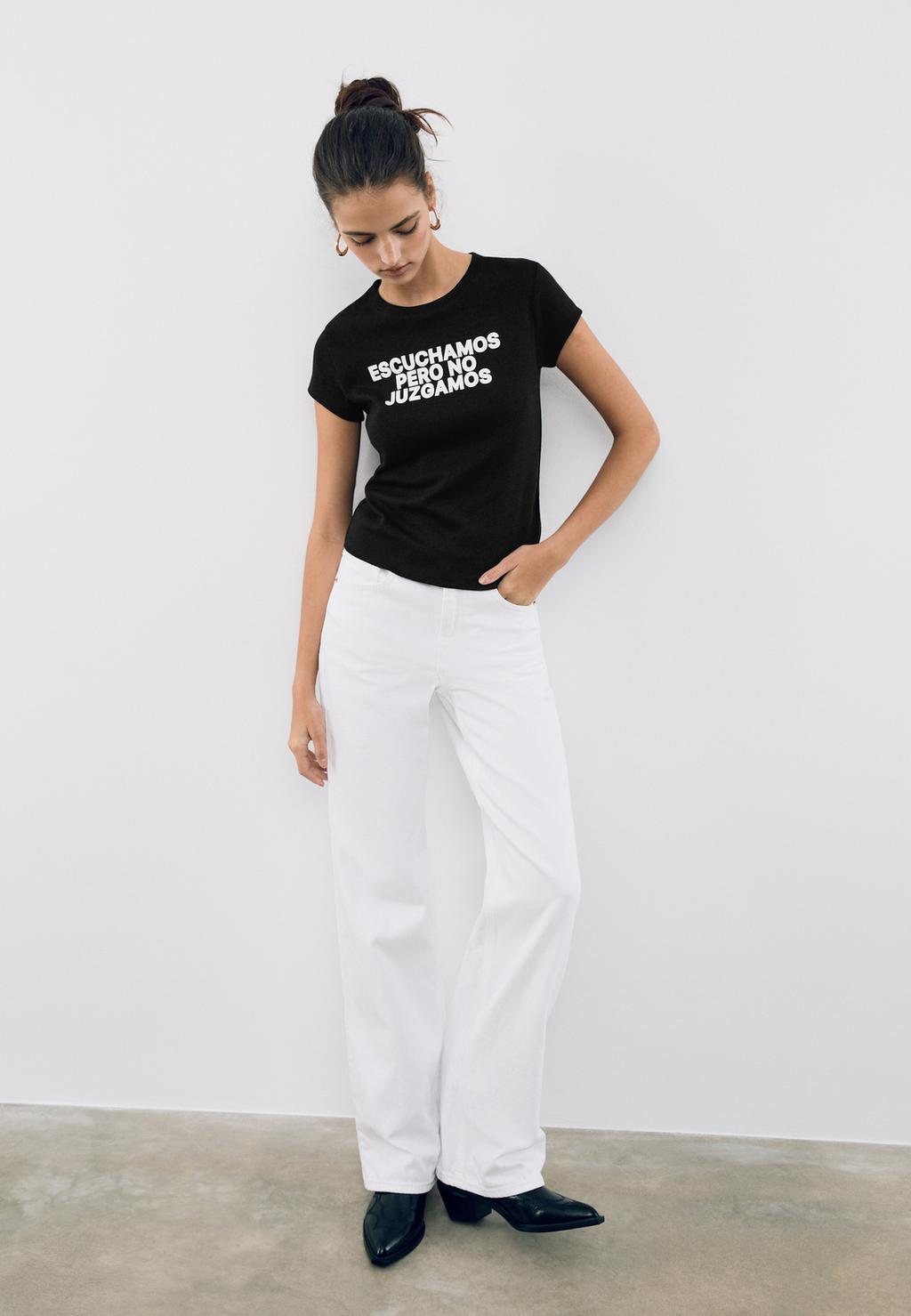 Camiseta fitted texto
