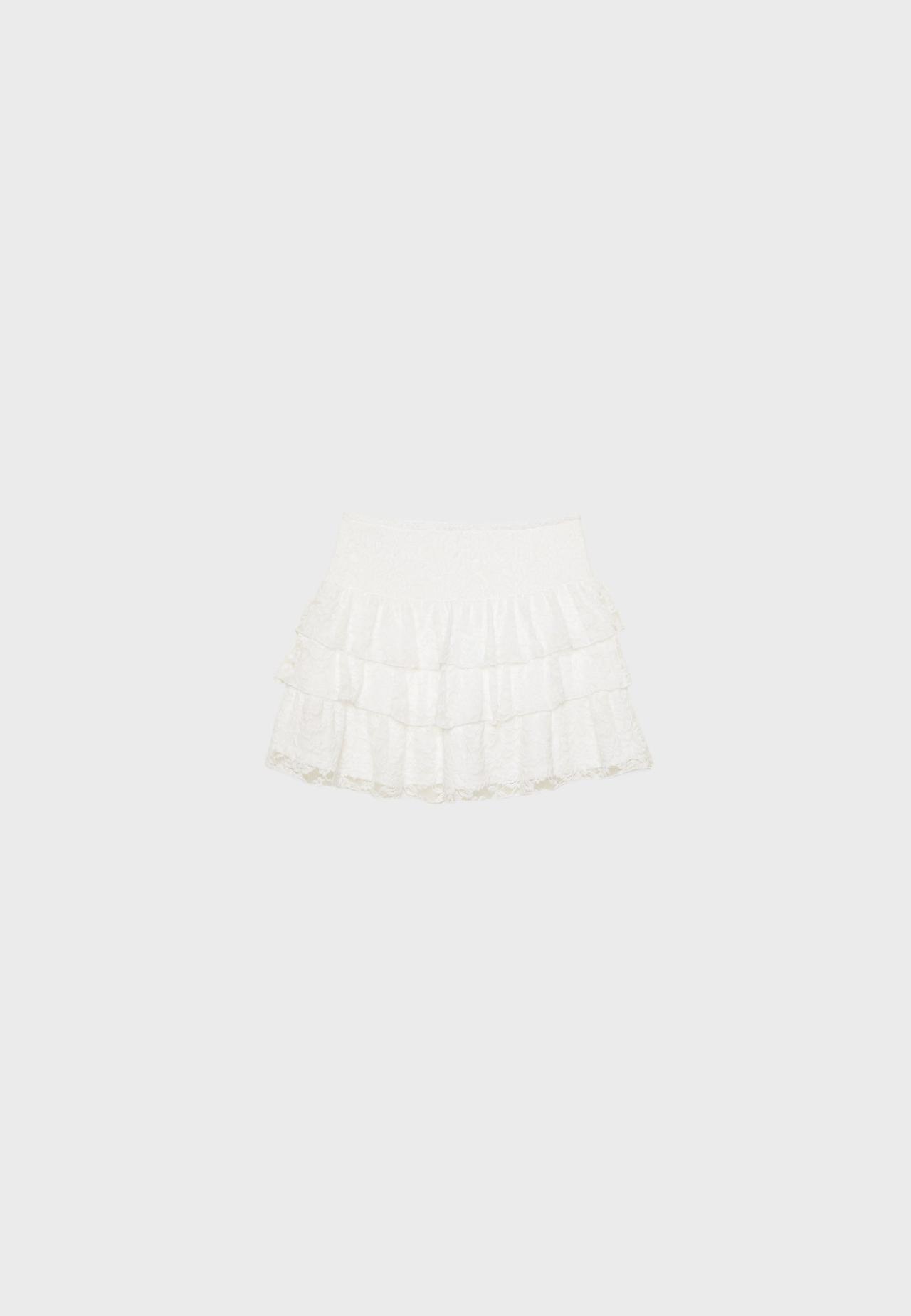 Lace skort — Ecru