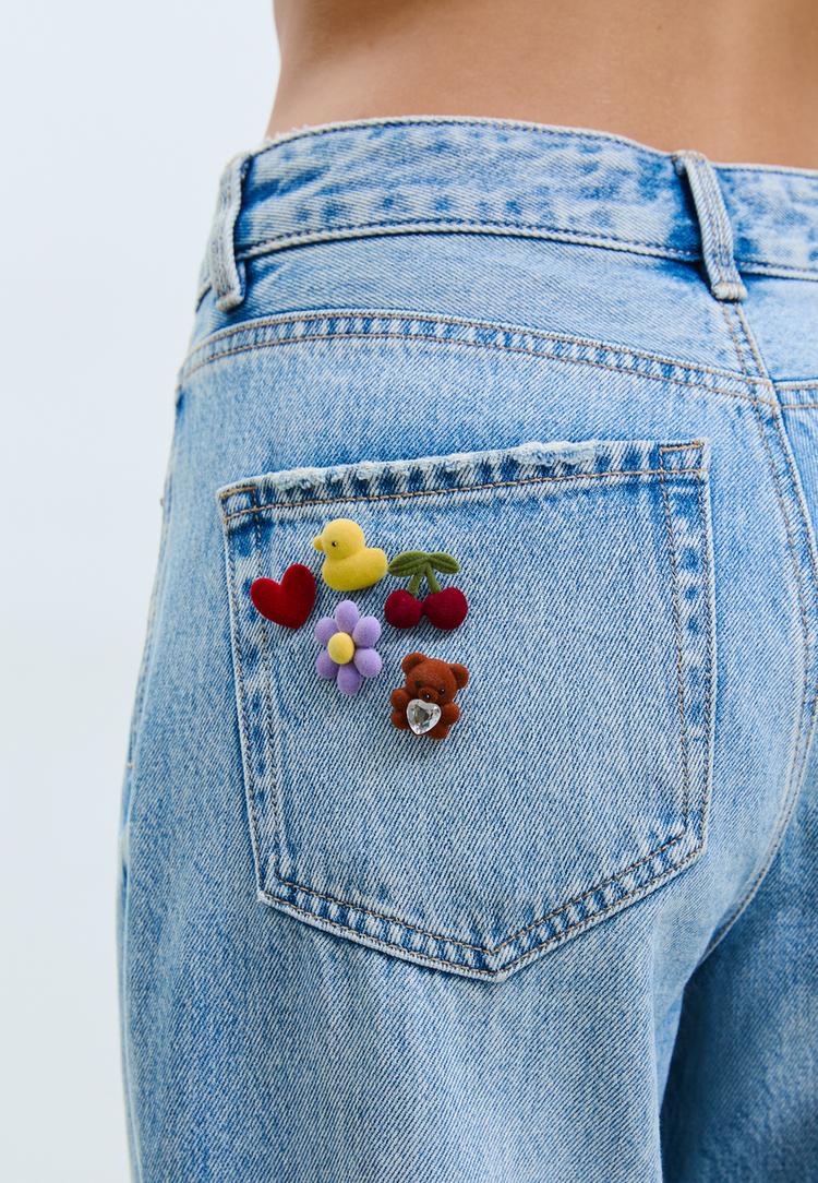 set 5 pins combinados osito