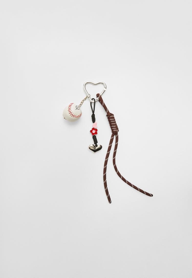 Stradivarius Stradivarius Μπρελόκ Baseball Καφέ Os