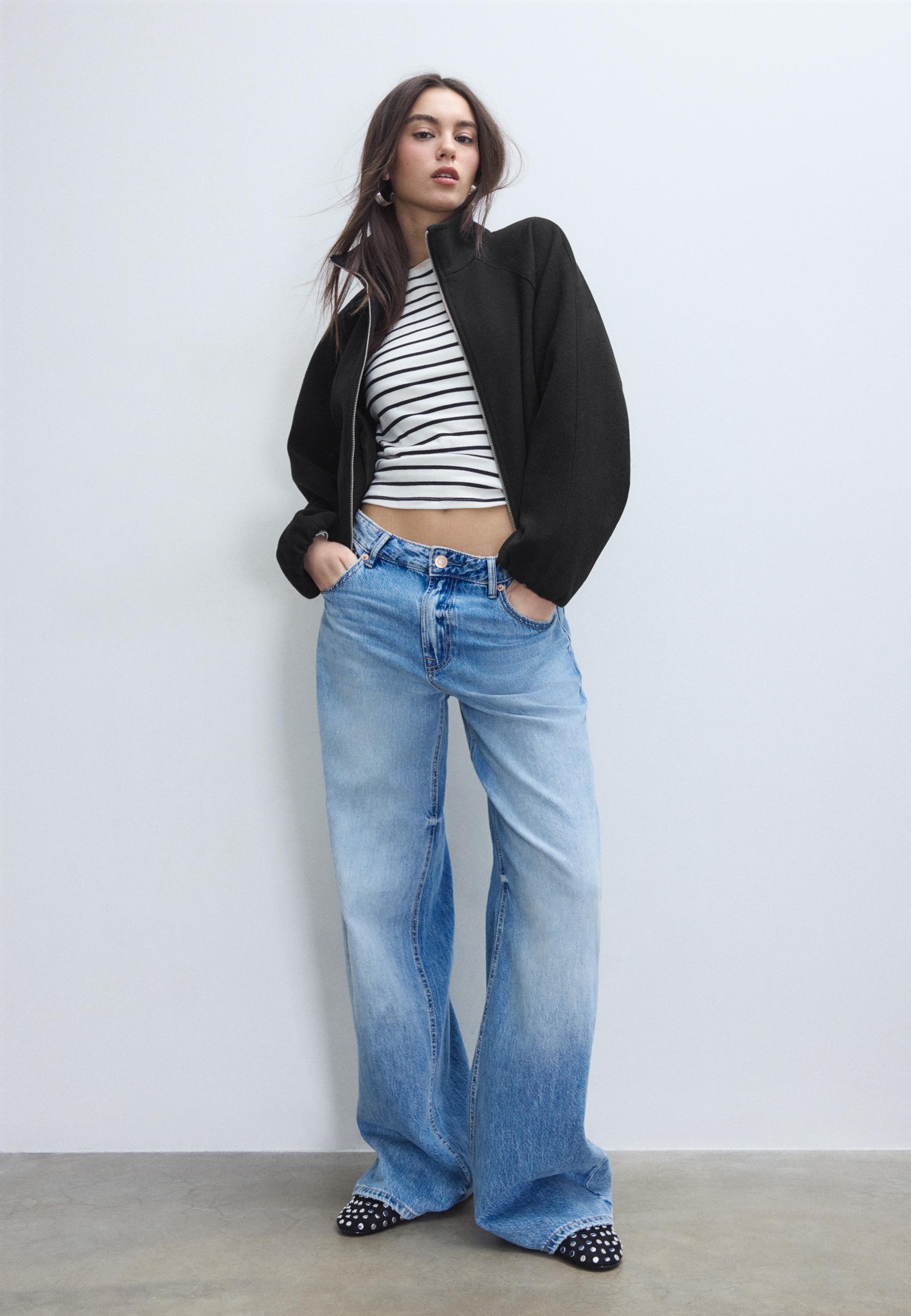Soft-touch balloon bomber jacket - Women's fashion | Stradivarius