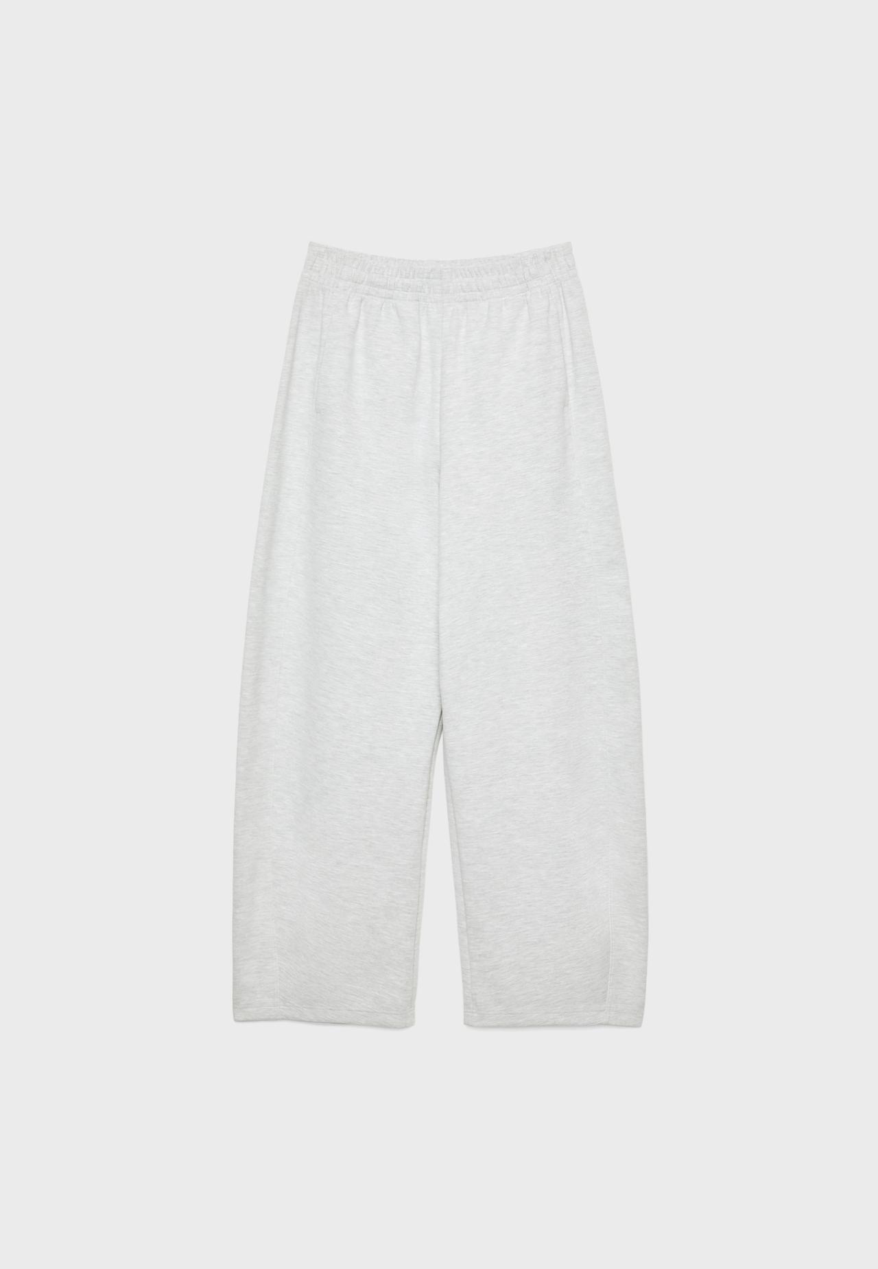 Barrel jogger trousers — Grey melange
