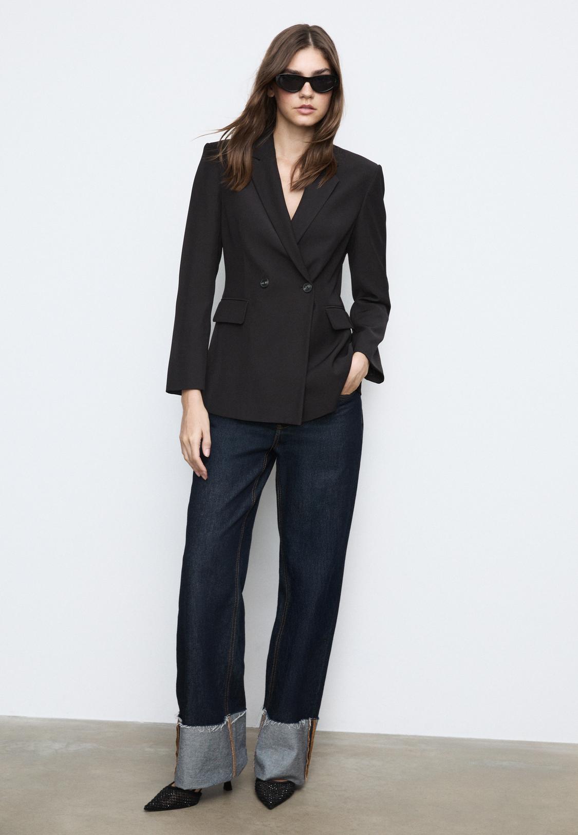 Veste slim fit croisée Mode femme Stradivarius Tunisie