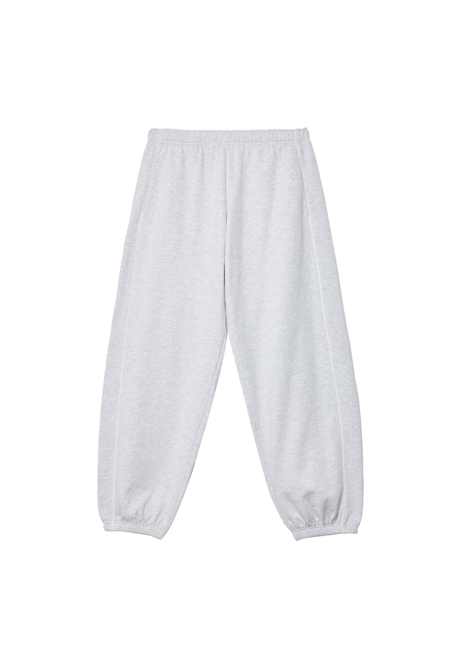 Piping jogger trousers — Grey melange