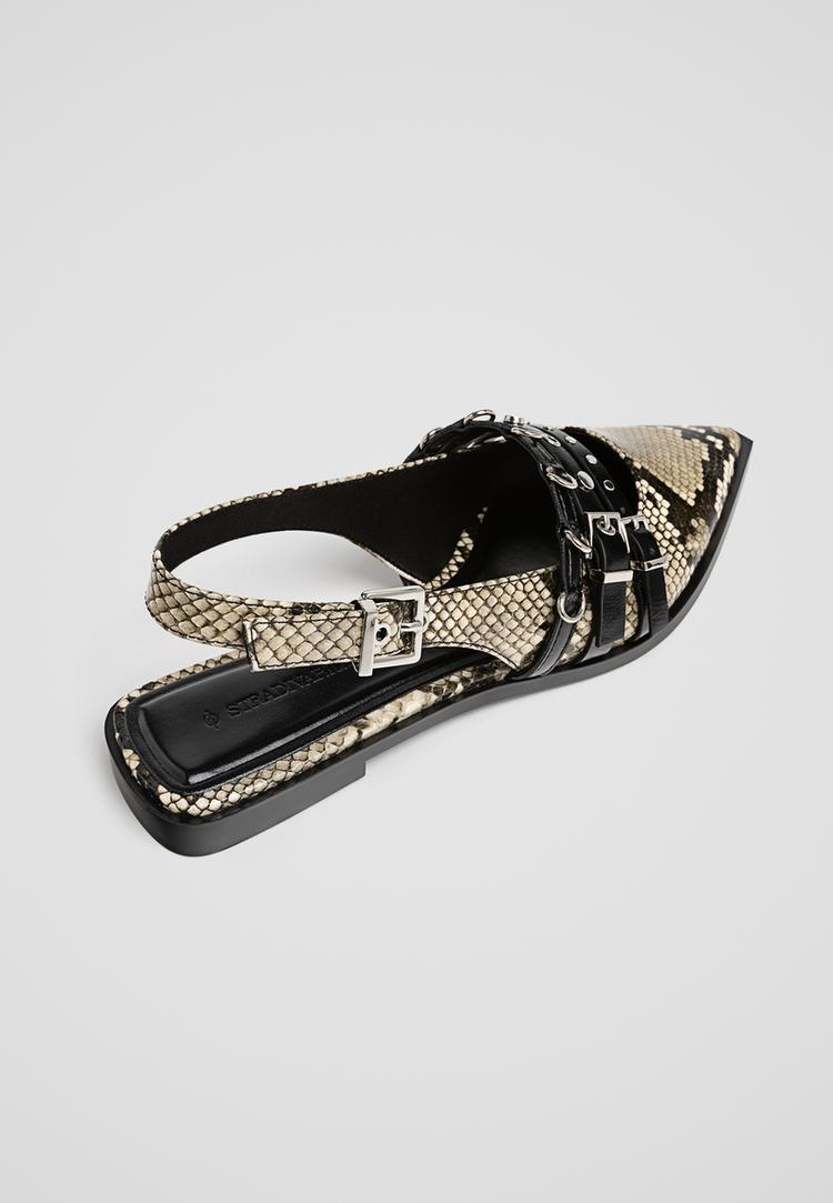 zapatos planos tiras hebillas