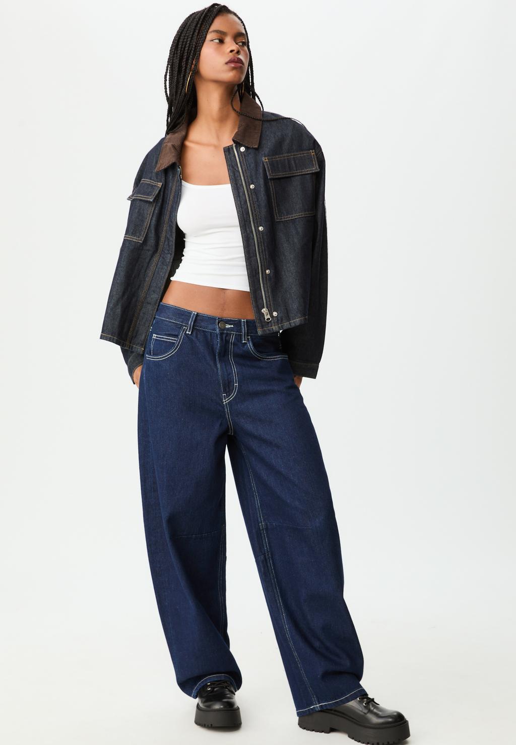 Jeans barrel ajustables