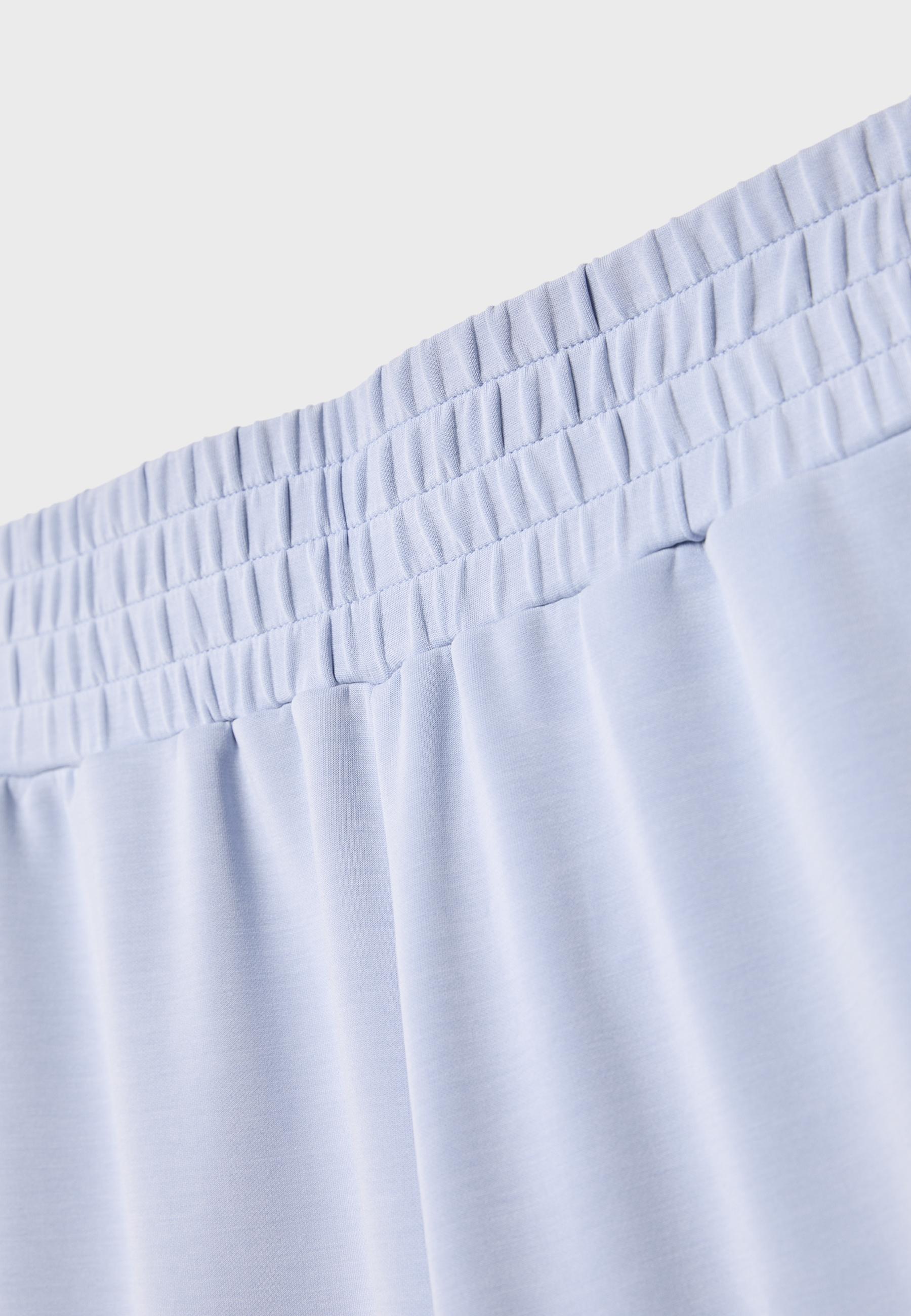 Soft-touch culottes — Sky blue