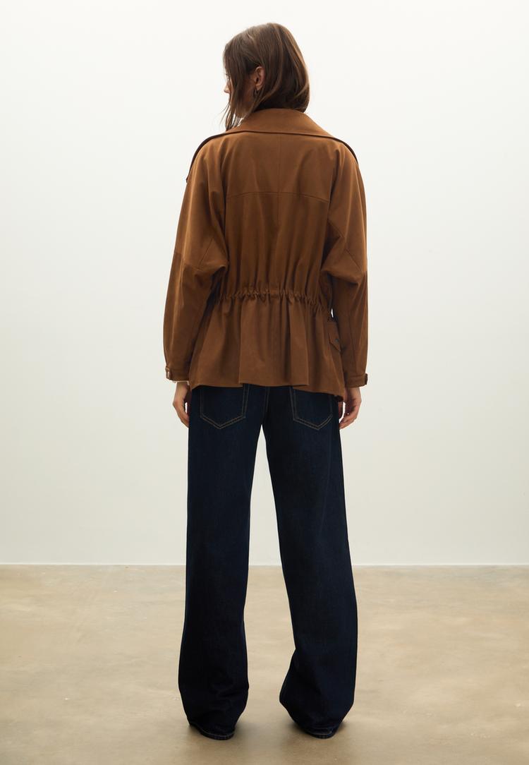 parka media efecto piel