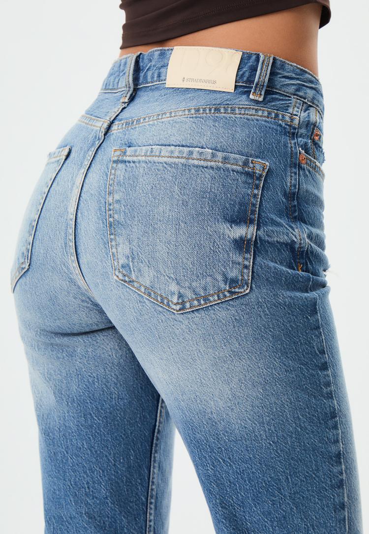 d98 jeans straight efecto vintage