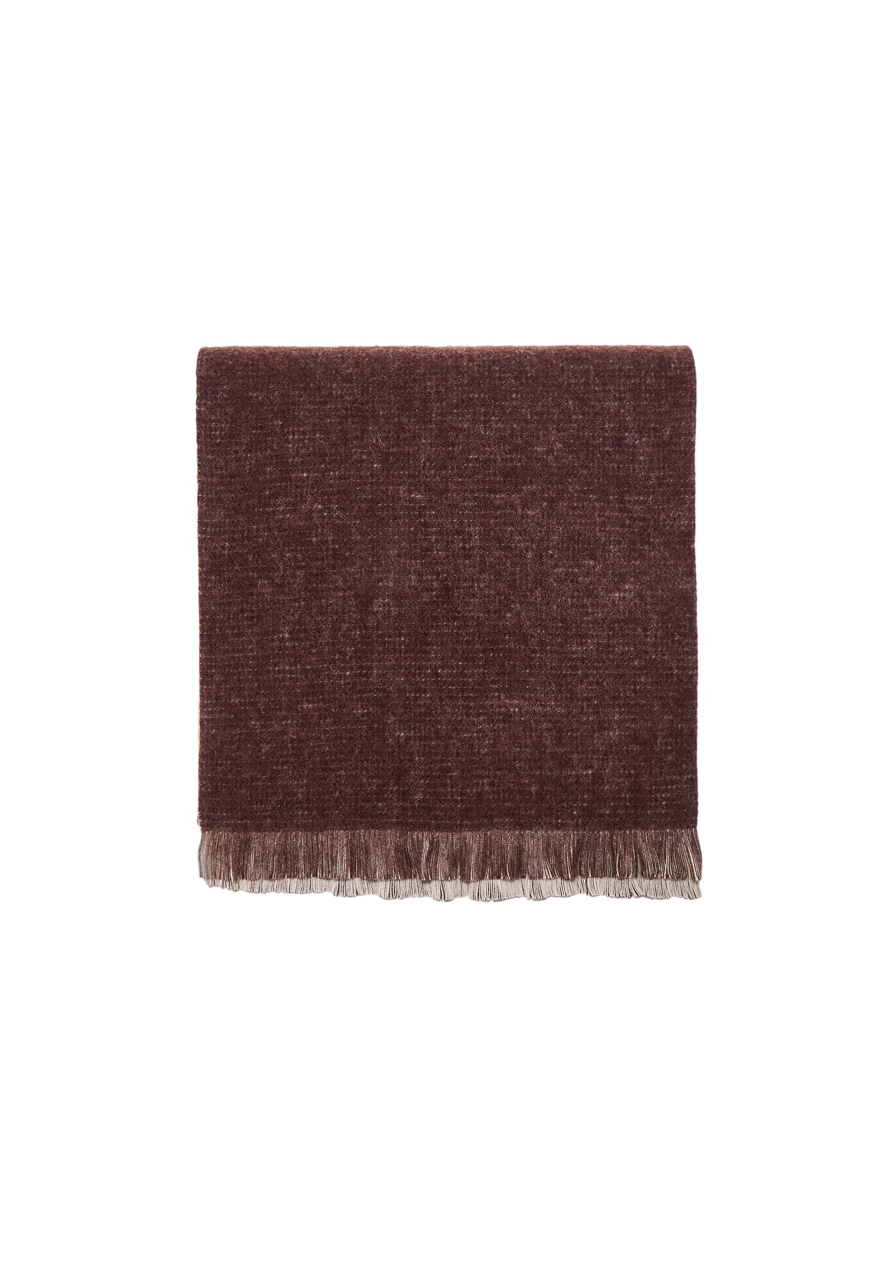 Contrast Scarf — Brown