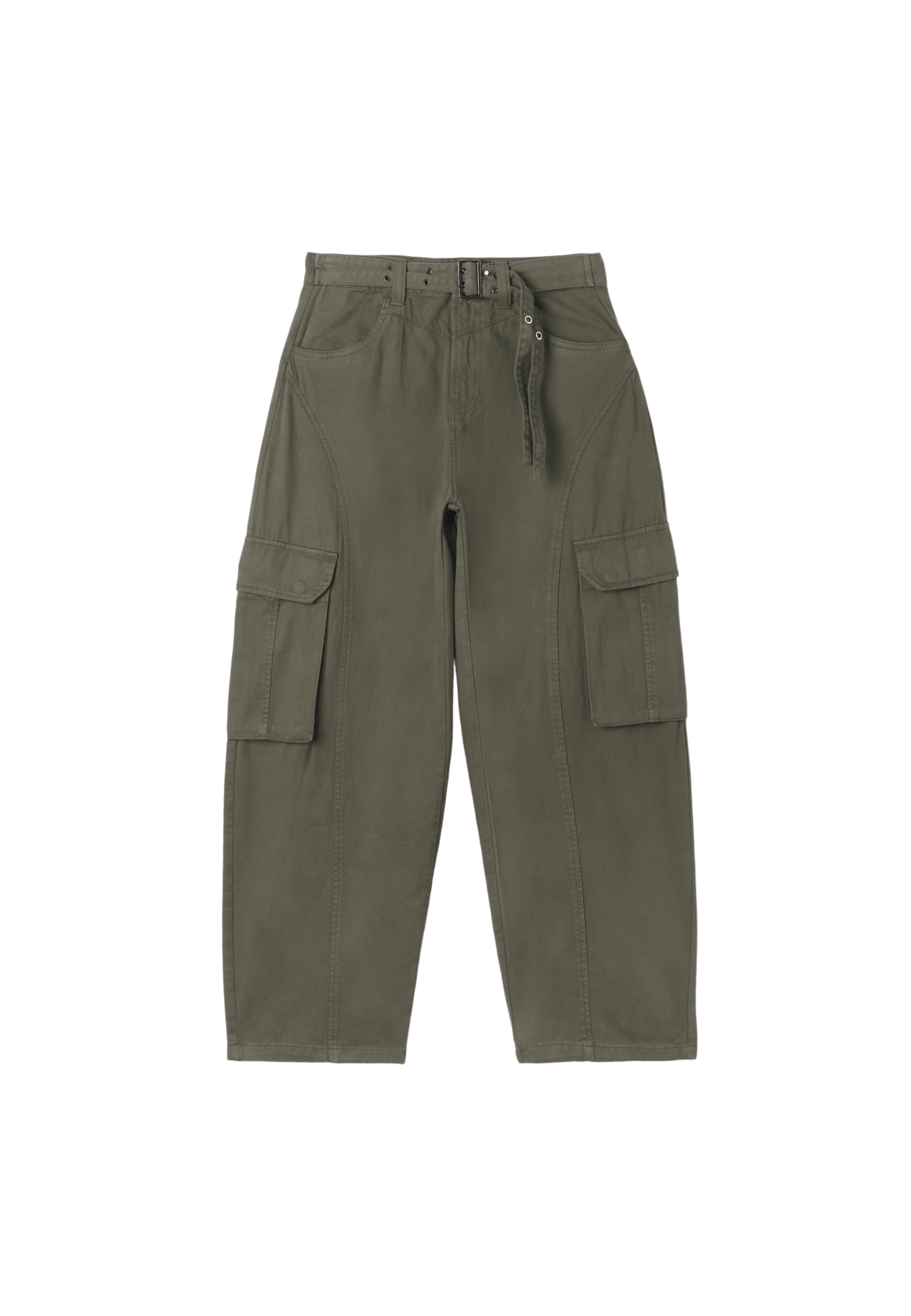 Barrel cargo trousers — Khaki