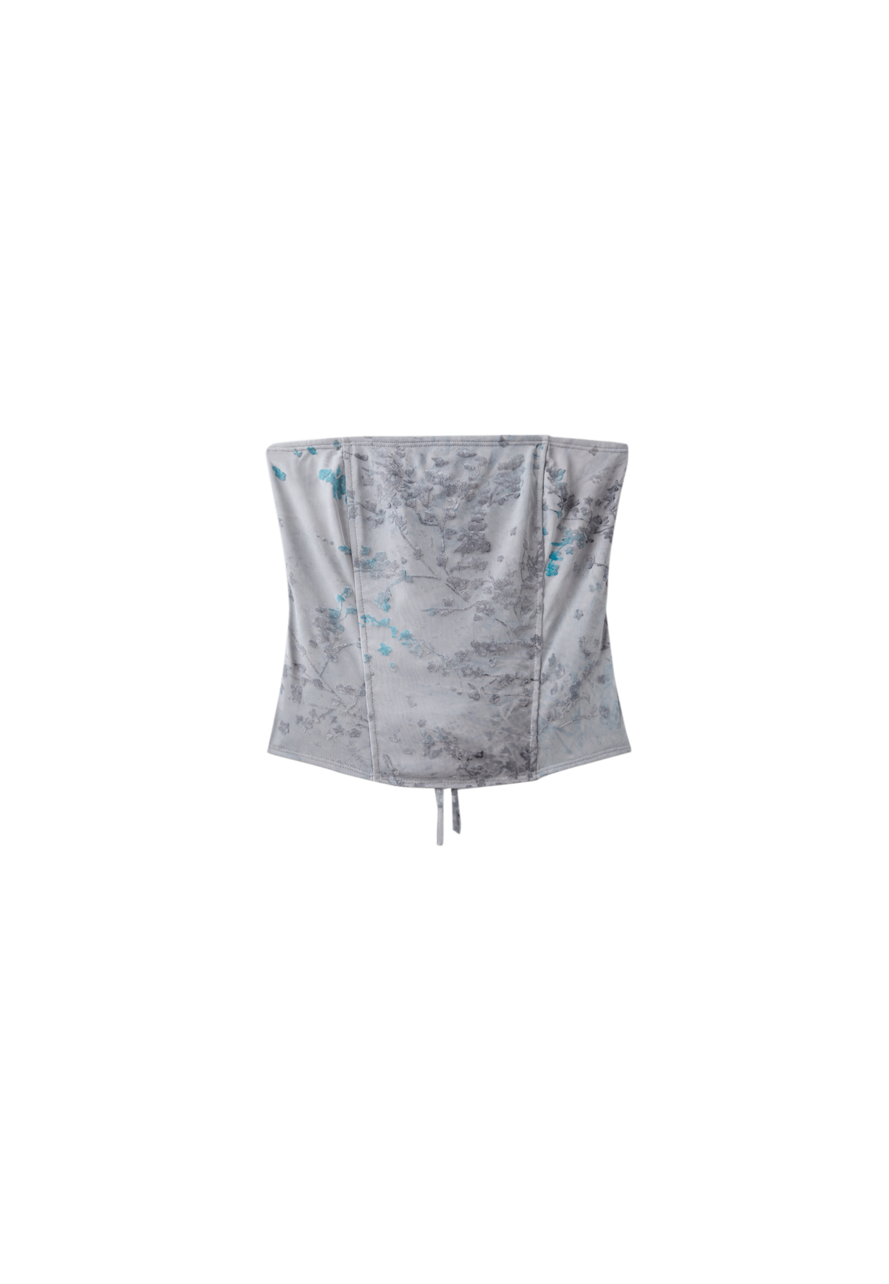Flocked bodice — Grey