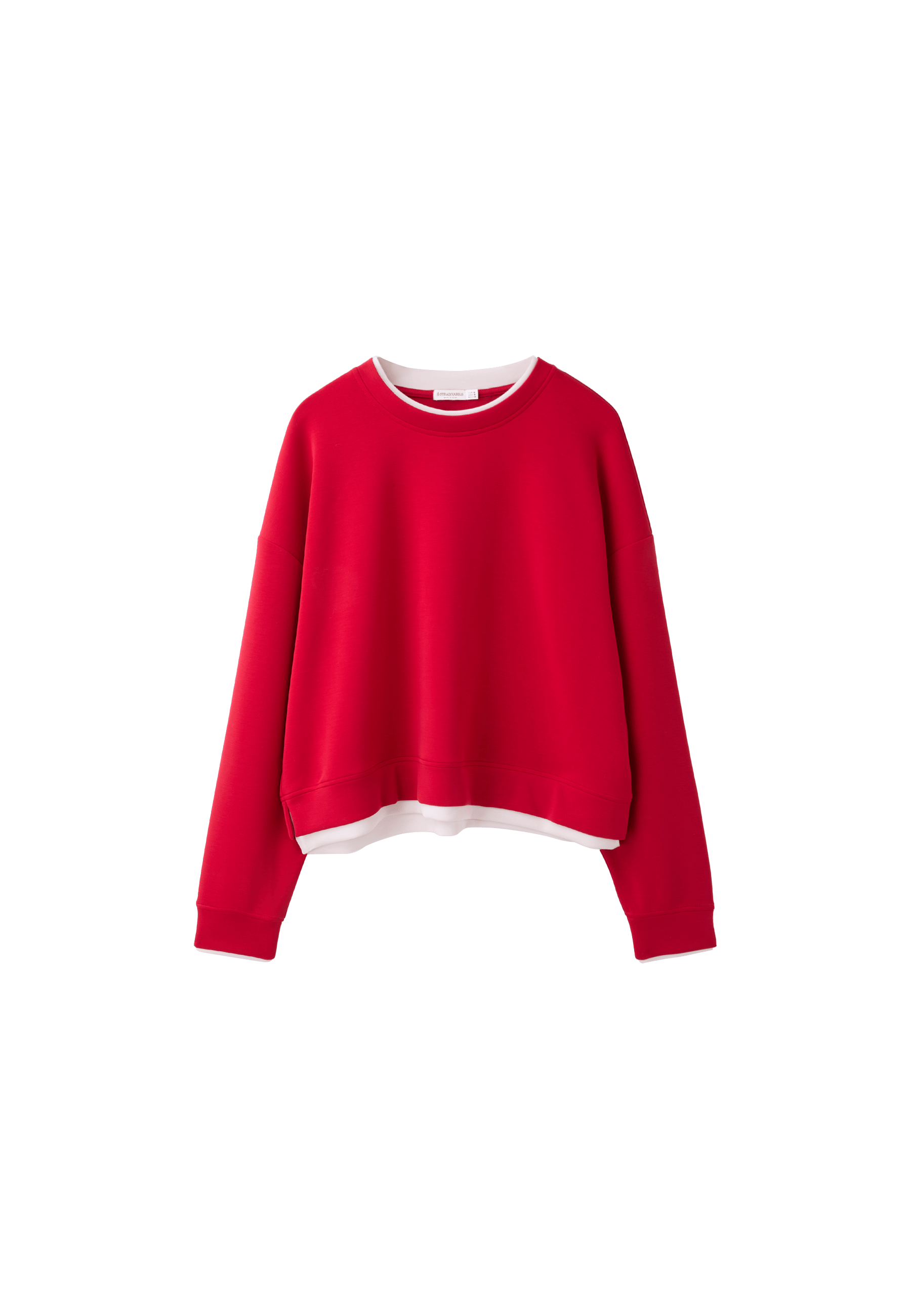 Stradivarius Yumuşak dokulu, kontrast bisiklet yaka sweatshirt