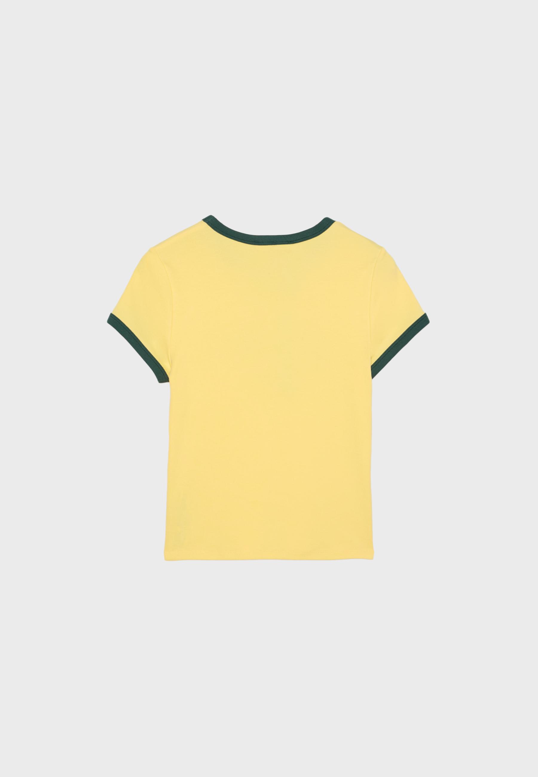 Printed short sleeve T-shirt — Gold