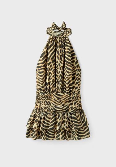 Printed halter dress — Caramel 7