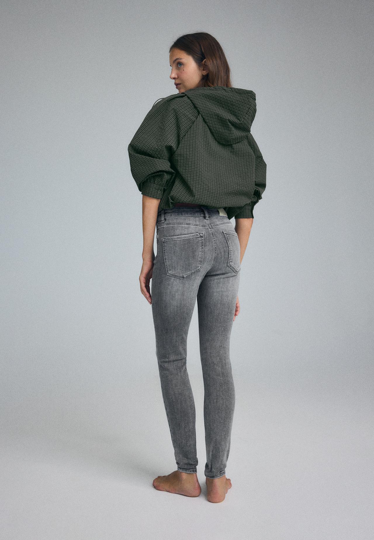 D07 High-waist skinny jeans — DARK GREY DENIM WASH