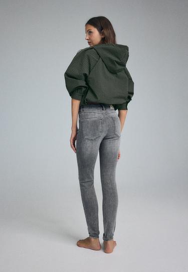 D07 High-waist skinny jeans — DARK GREY DENIM WASH 5