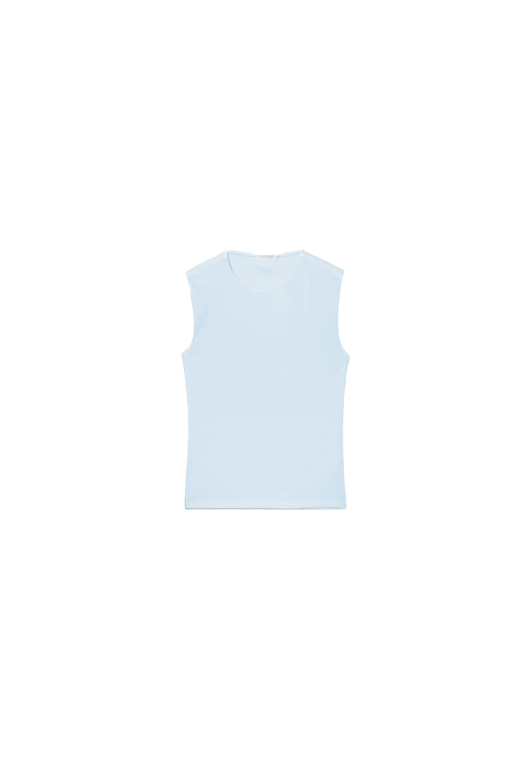 Basic Sleeveless T-Shirt — Sky blue
