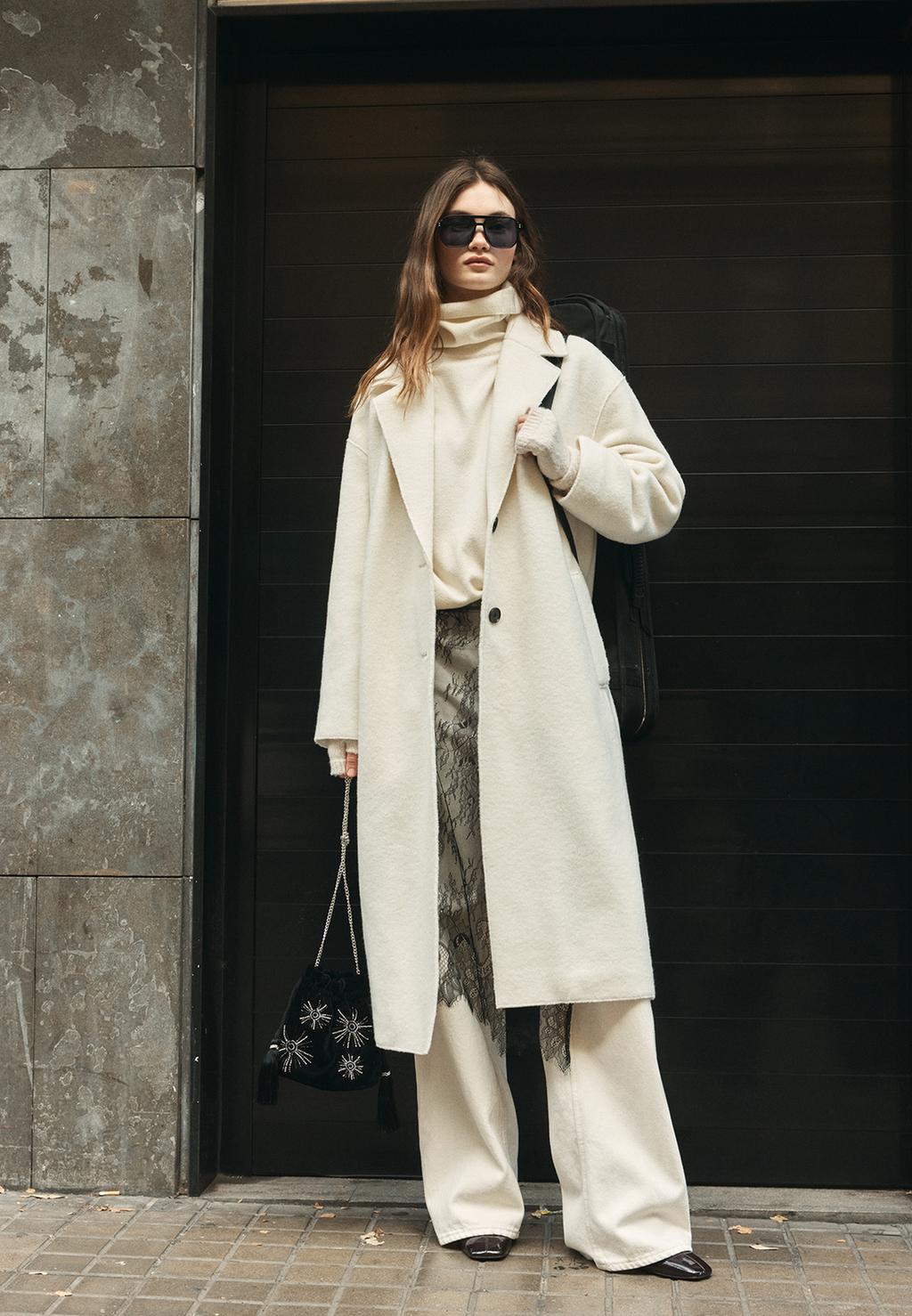 Uzun kuzu derisi görünümlü kaban