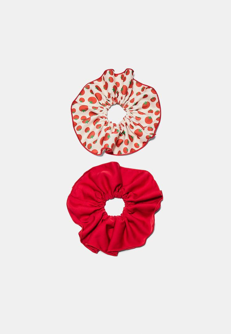 Stradivarius Set 2 Elastice De Păr Maxi Roșu Os