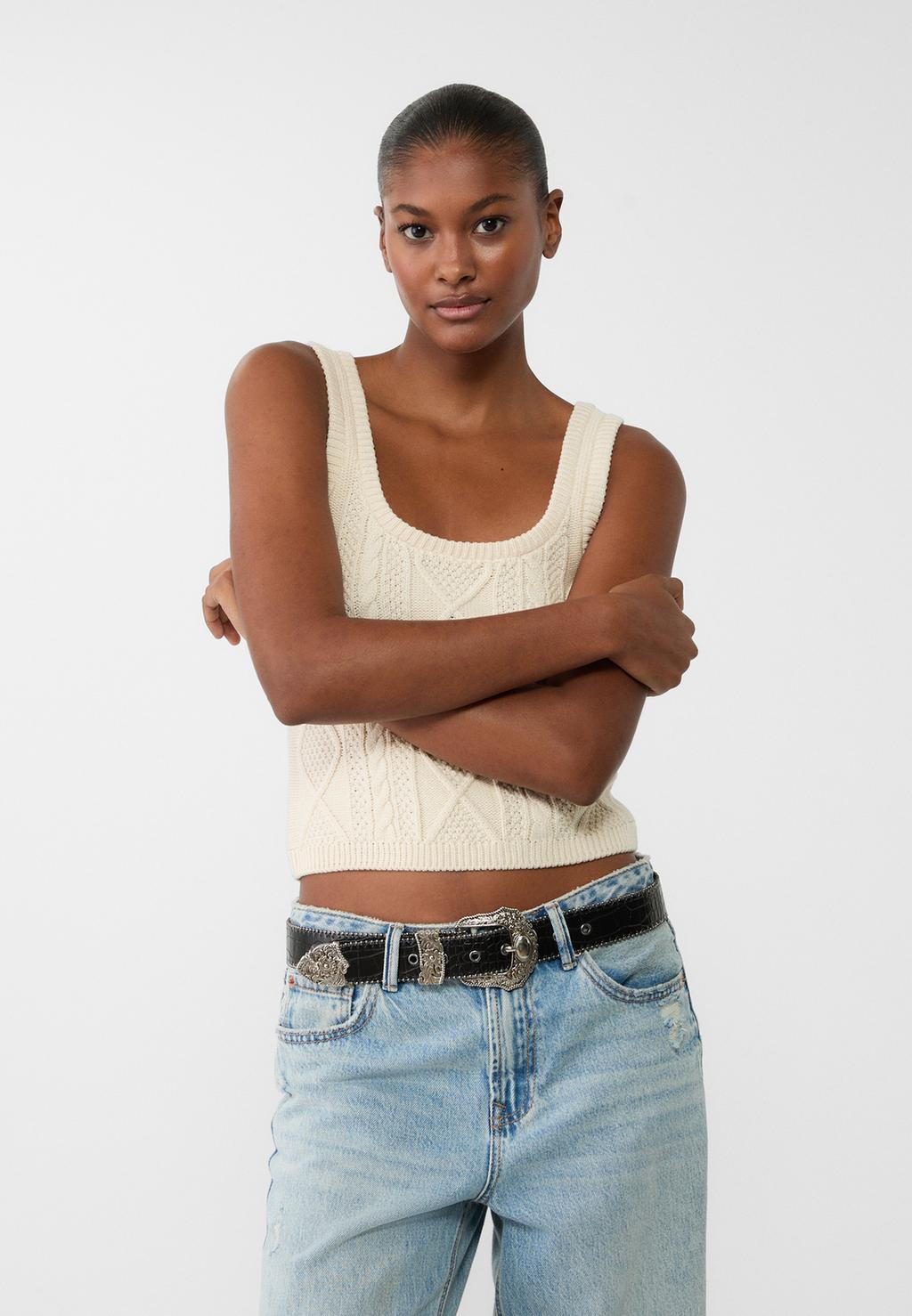 Cable-knit top