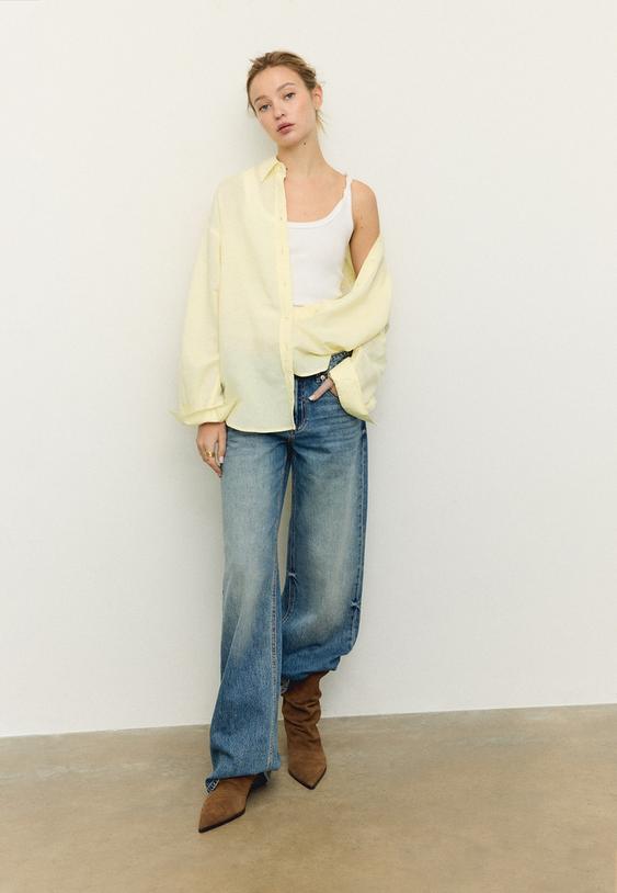 chemise fluide effet lin