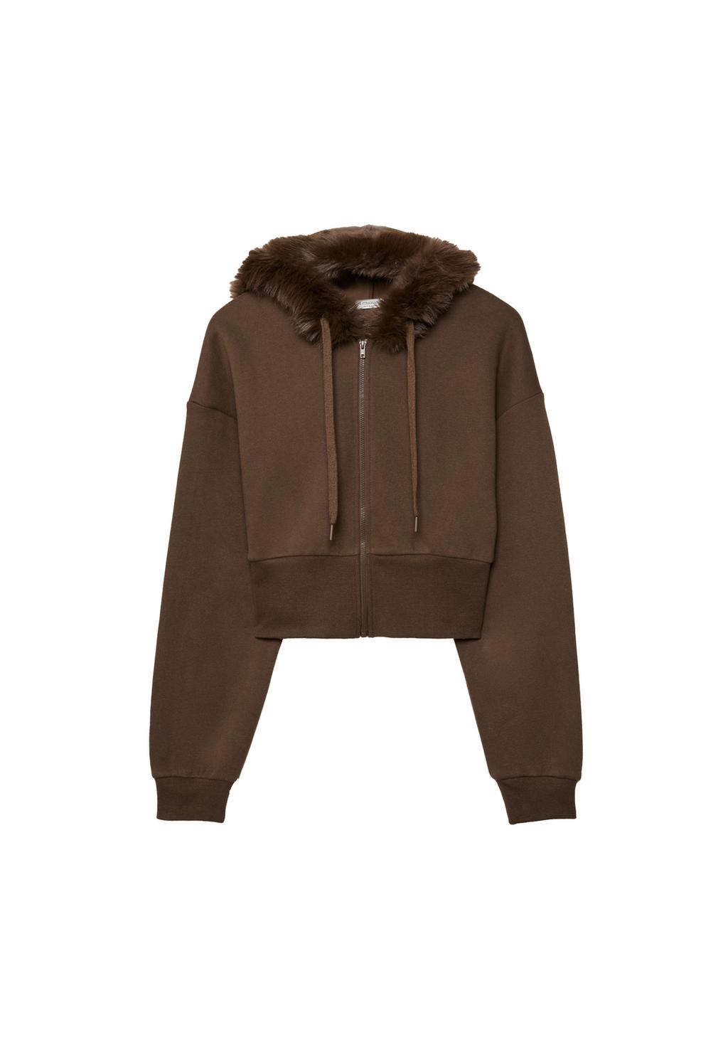 Faux fur hoodie
