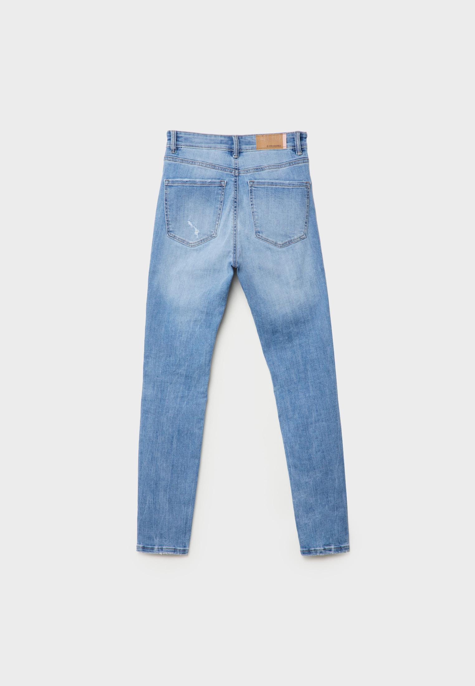 D07 High-waist skinny jeans — MEDIUM LIGHT BLUE DENIM
