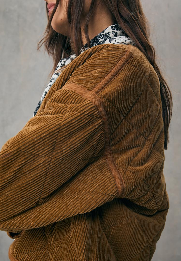 corduroy puffer jacket