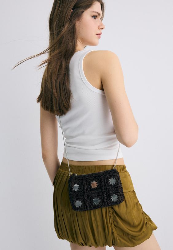 mini bandolera crochet espejos