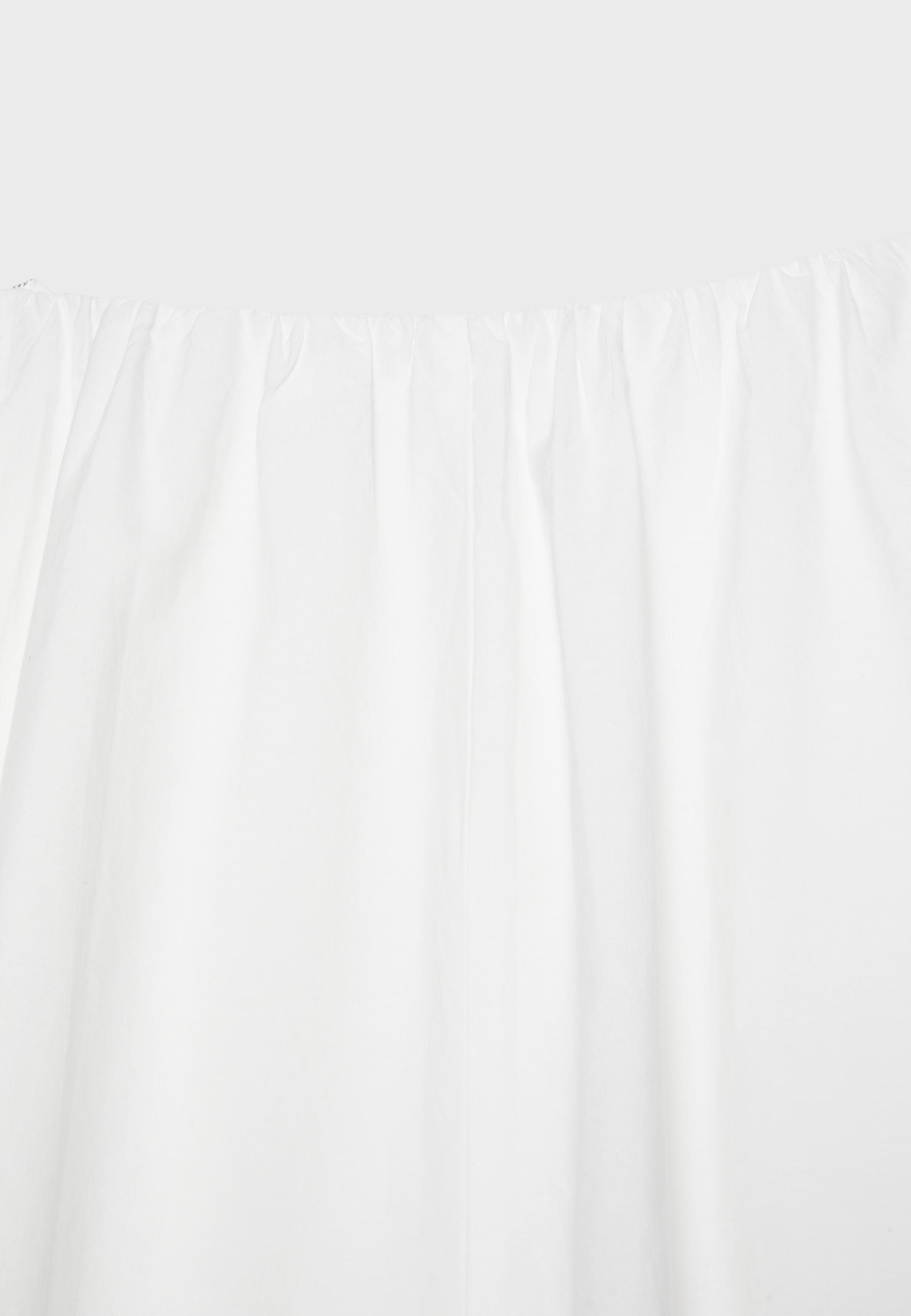 Poplin maxi balloon skirt — White