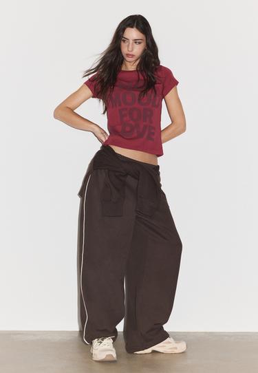 Printed short sleeve T-shirt — Dark red 6