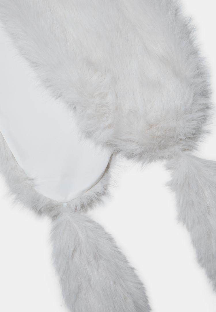 bufanda efecto pelo pompones