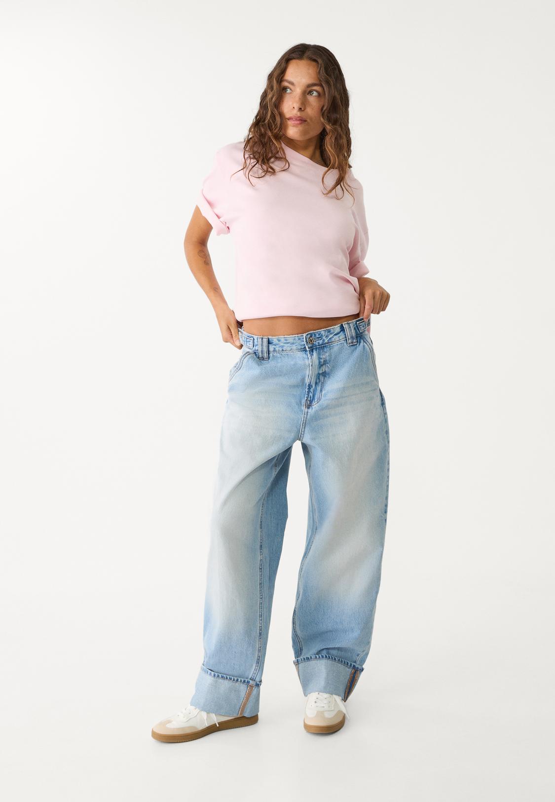 Pantalon Large Pantalon Zara Ouvert En Bas Jean Large Pantalon