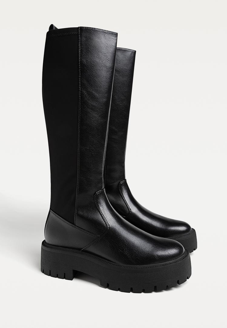 flat knee high boots