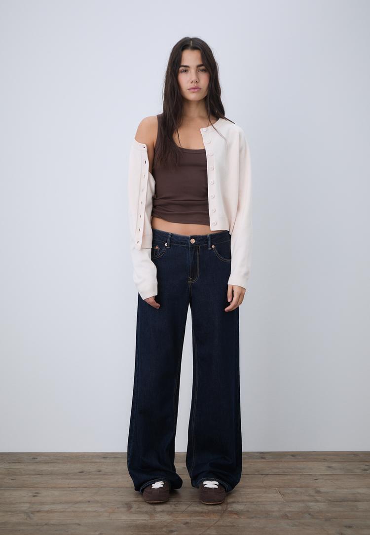 giacca in maglia con bottoni e maniche raglan