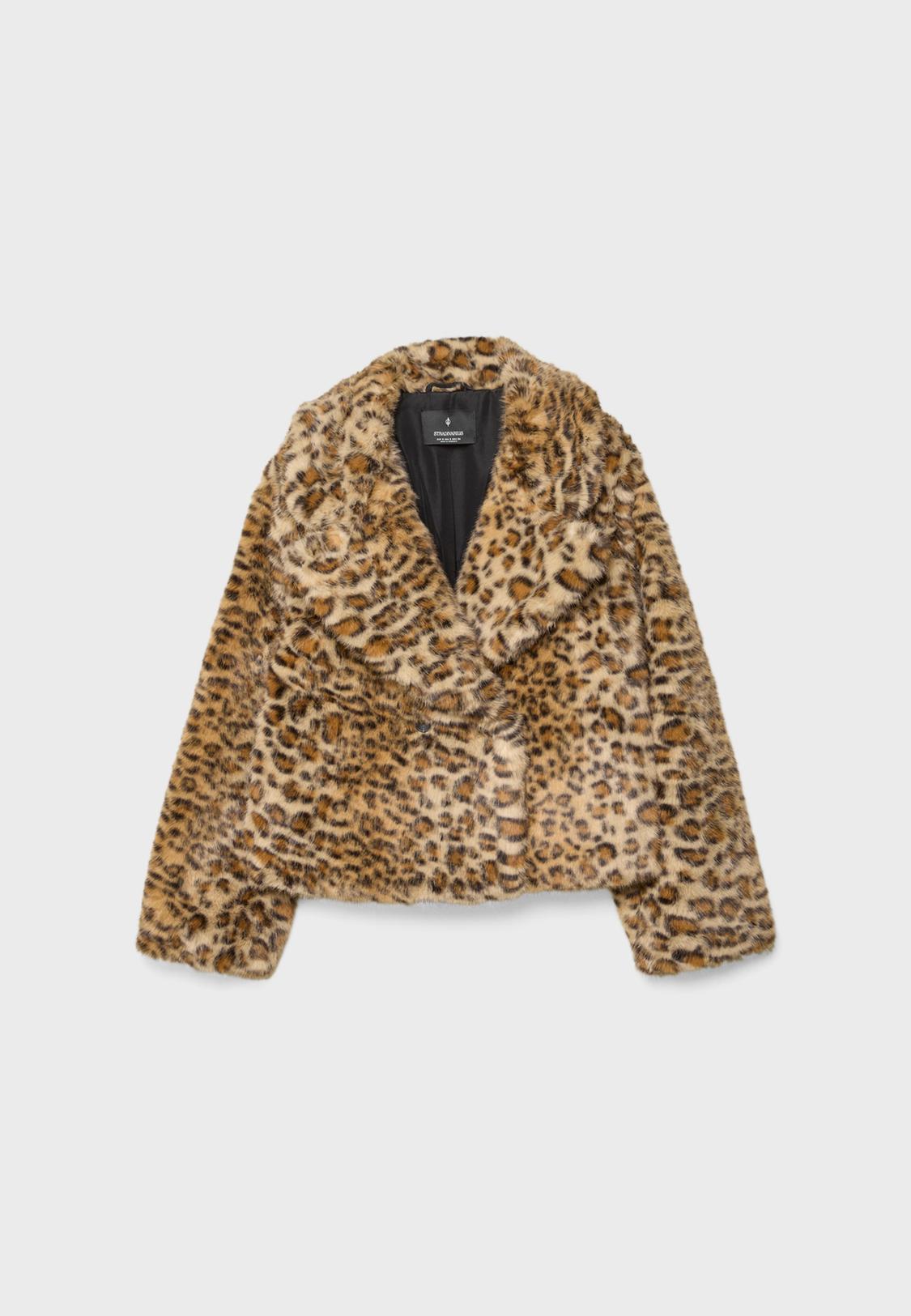 Animal Print Zara Mantel Aus Kunstfell Animal Print Leoparden