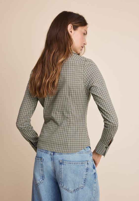 Stradivarius Basic Fitted Shirt Khaki S