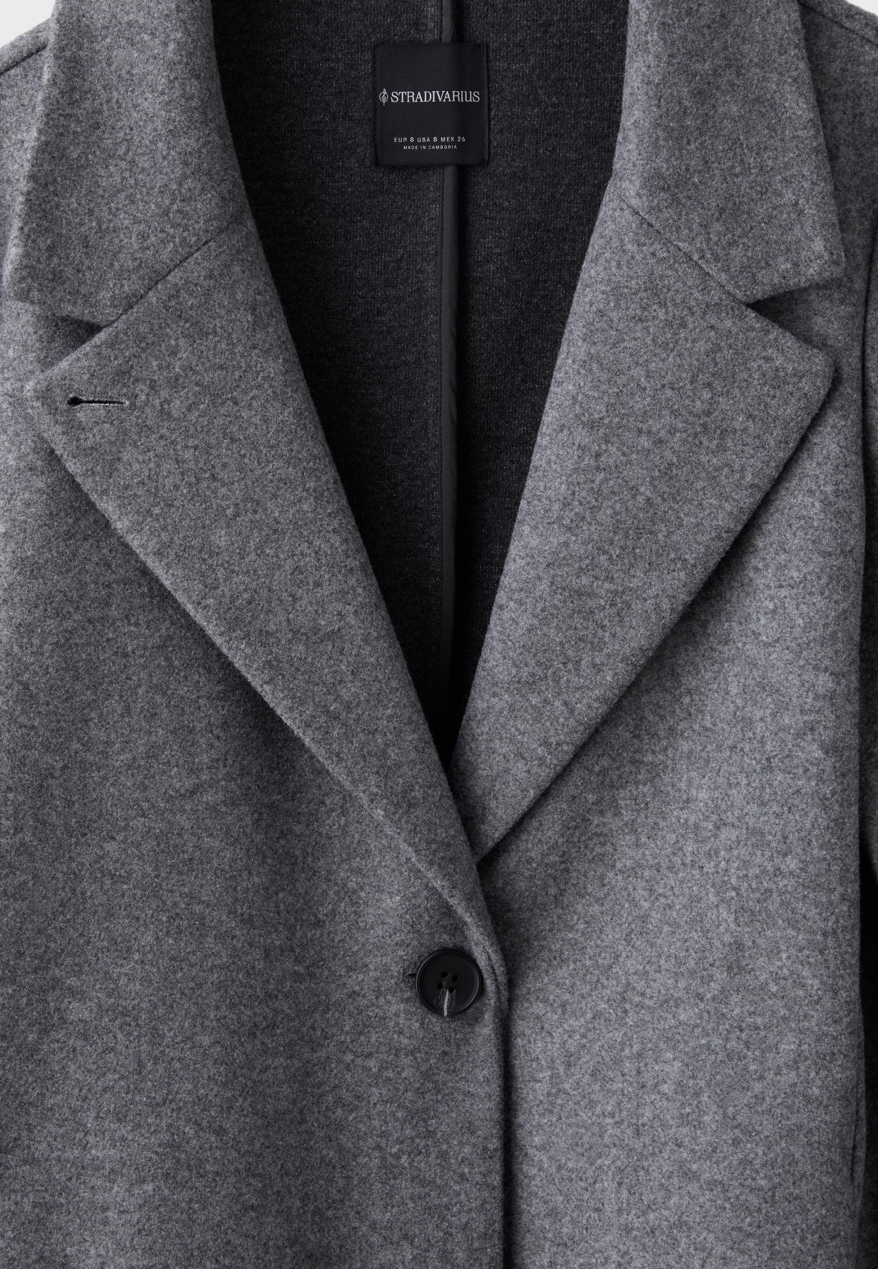 Basic soft-touch coat — Dark grey
