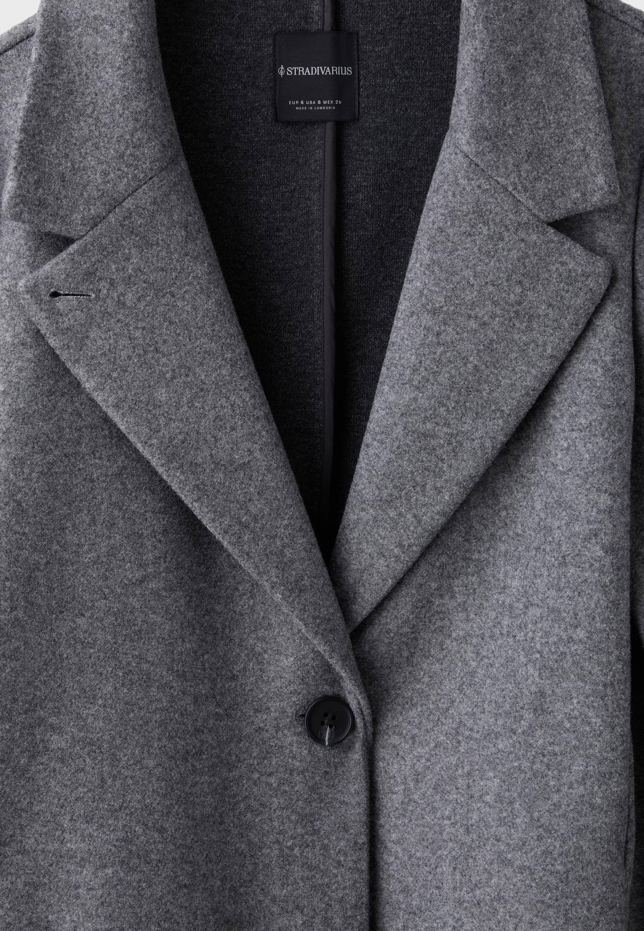 Soft-touch basic coat — Dark grey