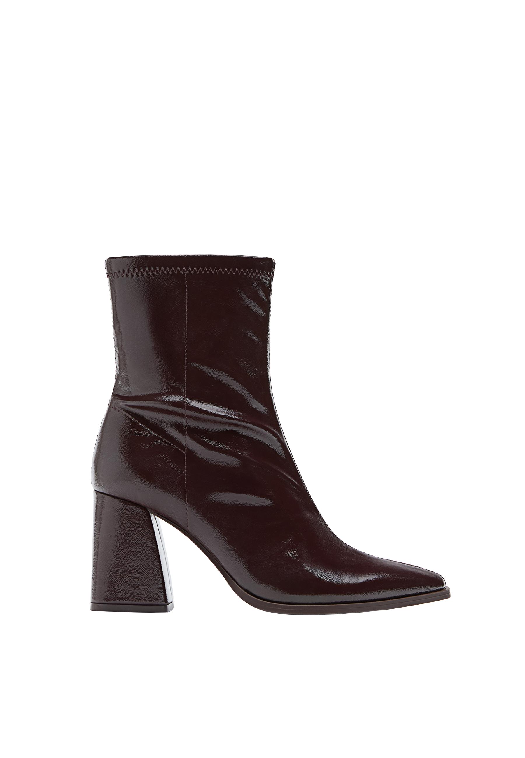 High-heel stretch ankle boots — BROWN