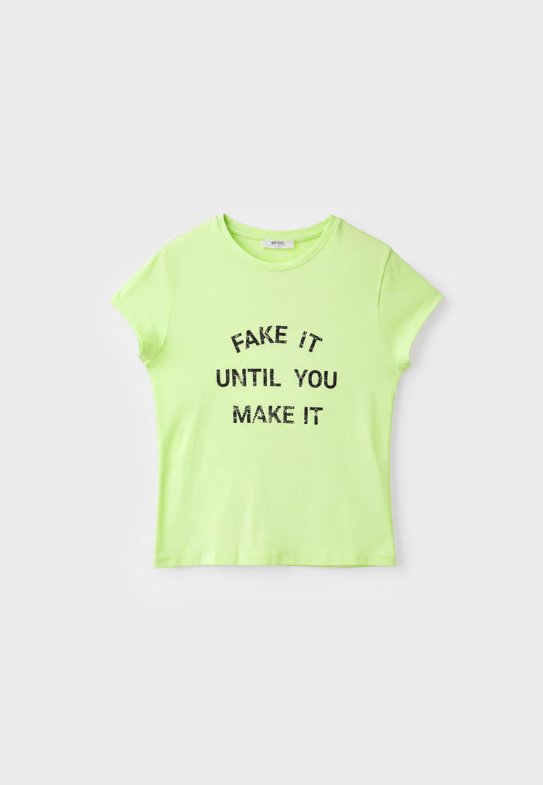 Slogan short sleeve T-shirt — Green
