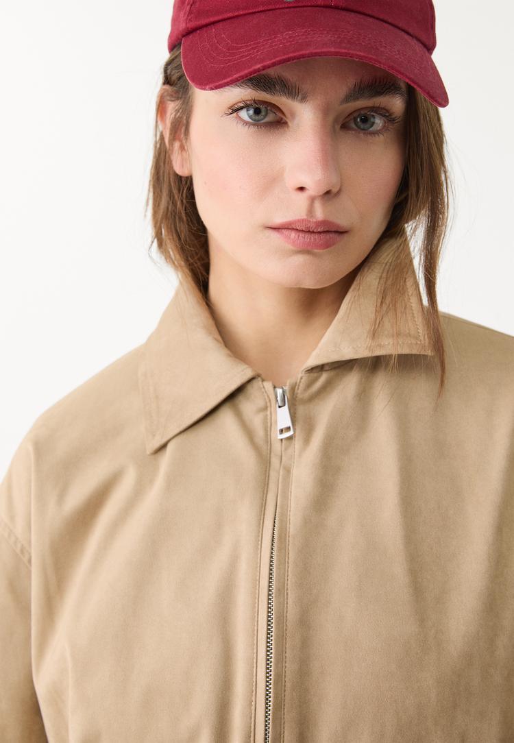 chaqueta bomber efecto ante