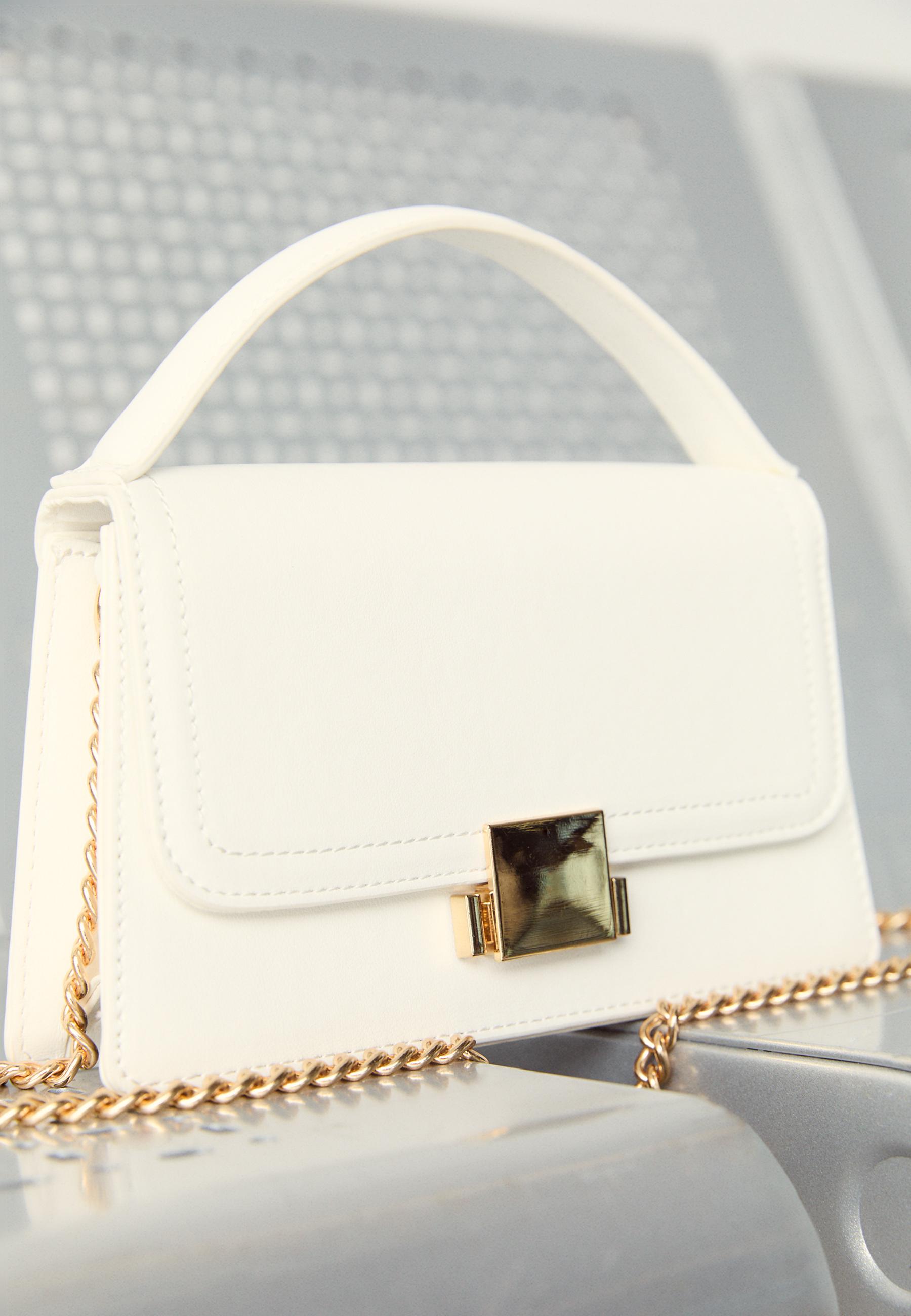 Double-handle crossbody bag — White