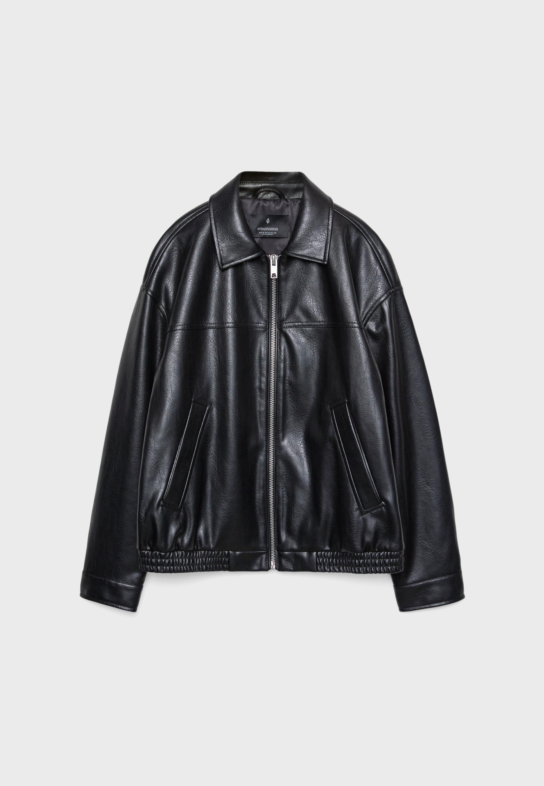 Oversize suni deri ceket