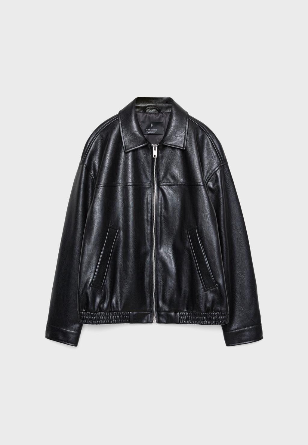 Cazadora oversize efecto piel