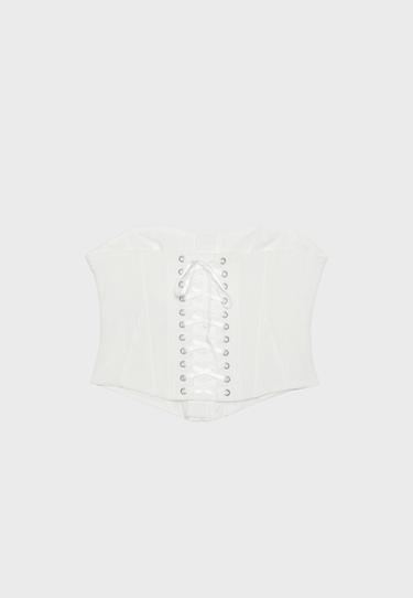 Lace-up corset — White 8