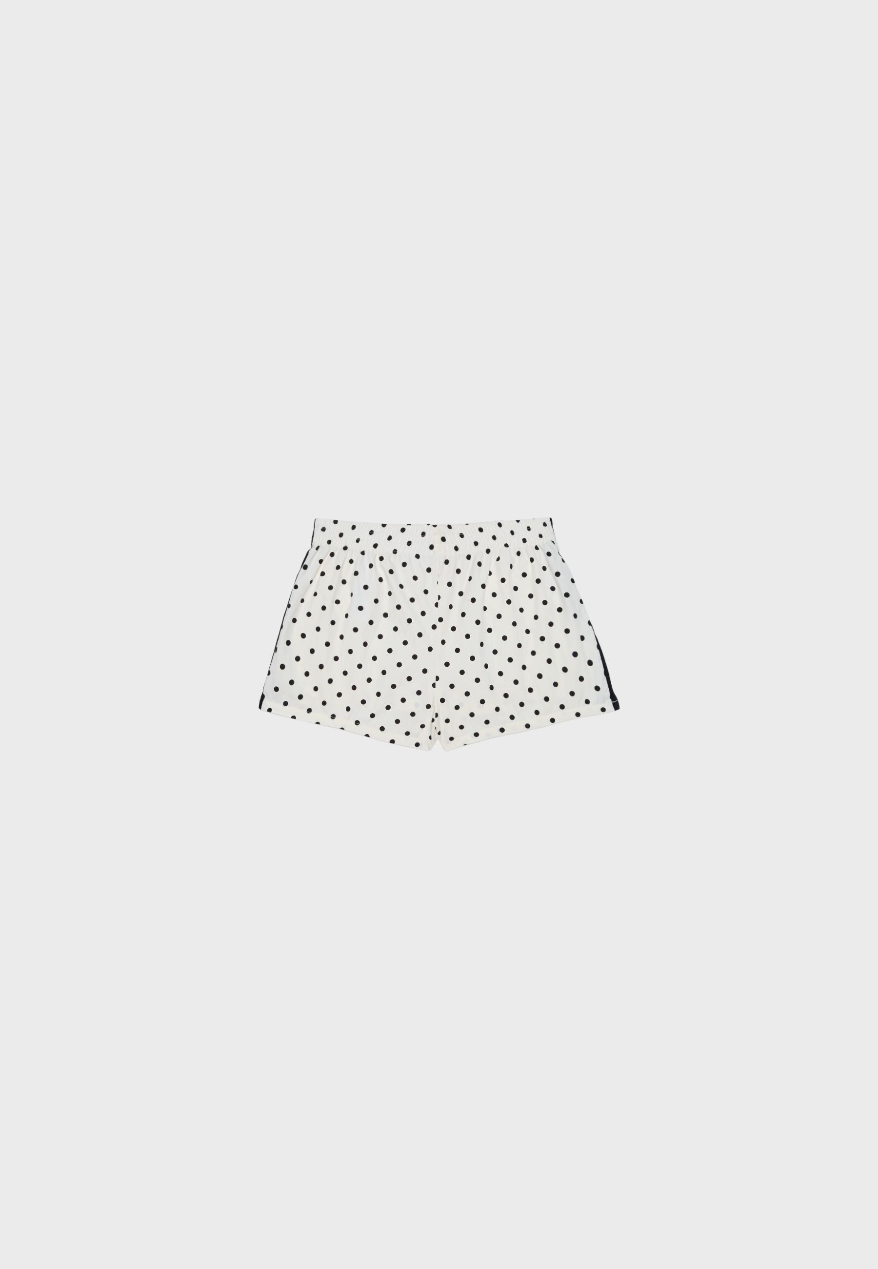 Technical polka dot shorts — Ecru