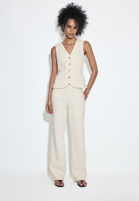 D92 straight geniş paça jean - Görsel 2