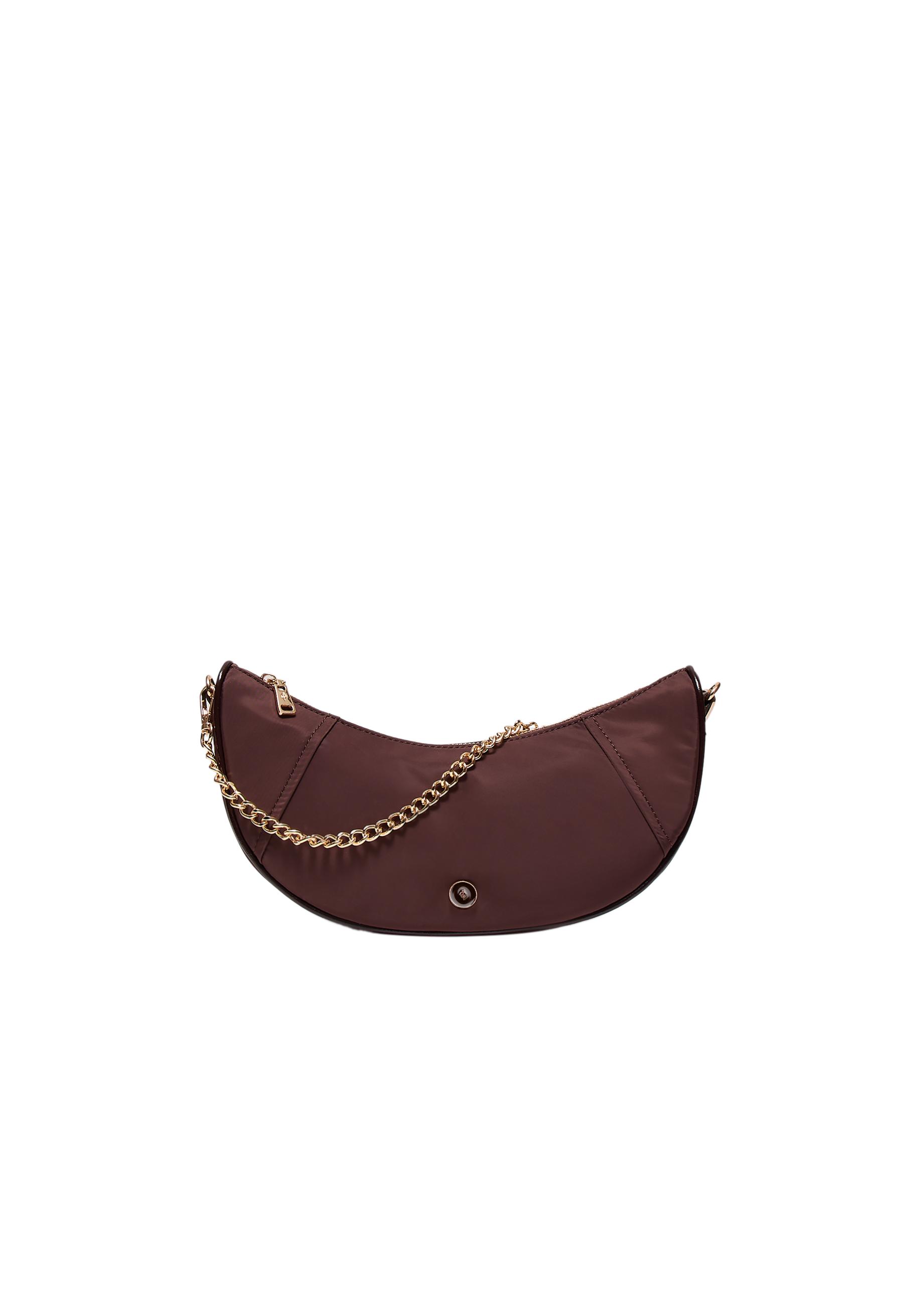 Nylon moon crossbody bag — Terracotta
